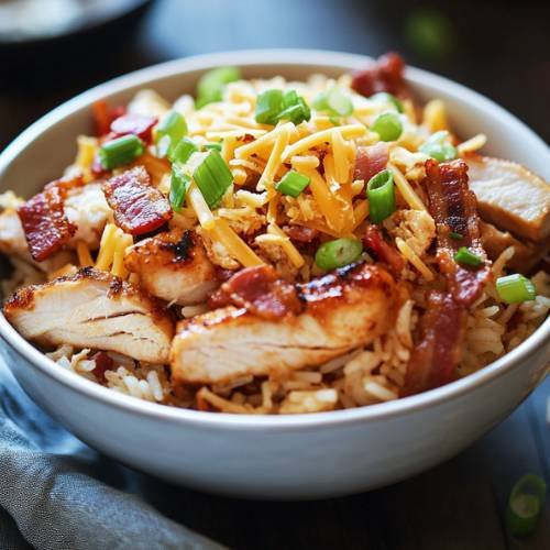 BBQ Chicken and Bacon Rice  A Flavorful Comfort Meal