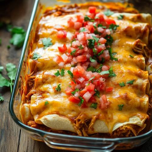 BBQ Pulled Chicken Enchiladas  A Flavorful Feast!