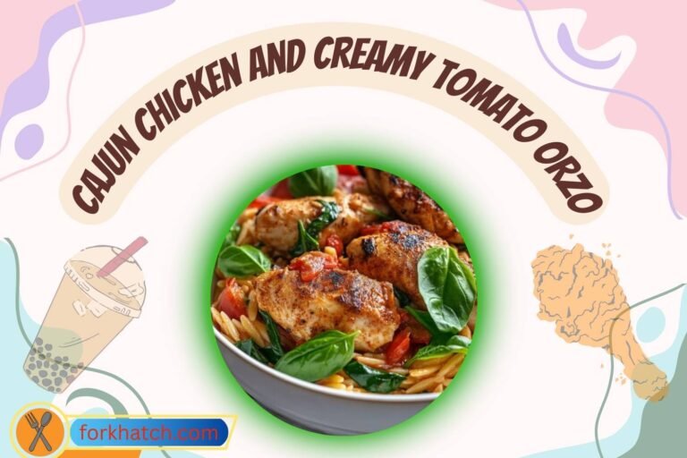 cajun chicken and creamy tomato orzo