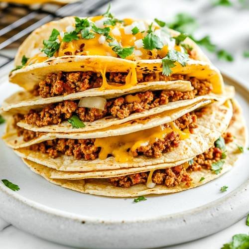 Cheesy Chipotle Chorizo and Beef Tacos  A Flavorful Fiesta!