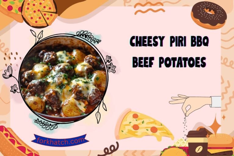 cheesy piri bbq beef potatoes