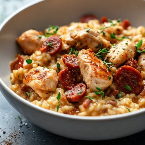 Chicken and Chorizo Tomato Risotto Recipe