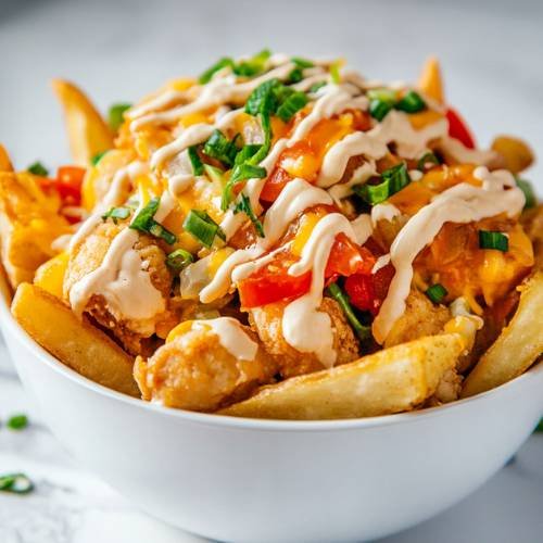 Chicken Loaded Fries  A Flavor-Packed, Protein-Packed Dish