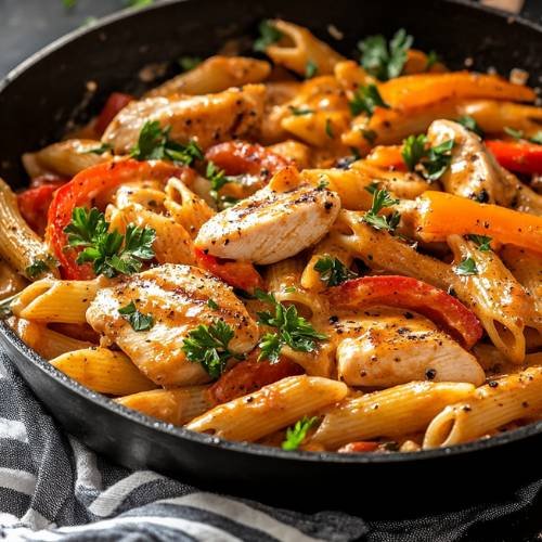 Creamy Cajun Chicken Pasta  A Flavorful, High-Protein Delight!
