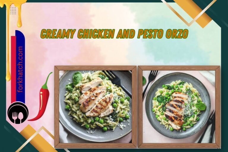 Creamy Chicken and Pesto Orzo  A Flavorful Twist on Comfort Food