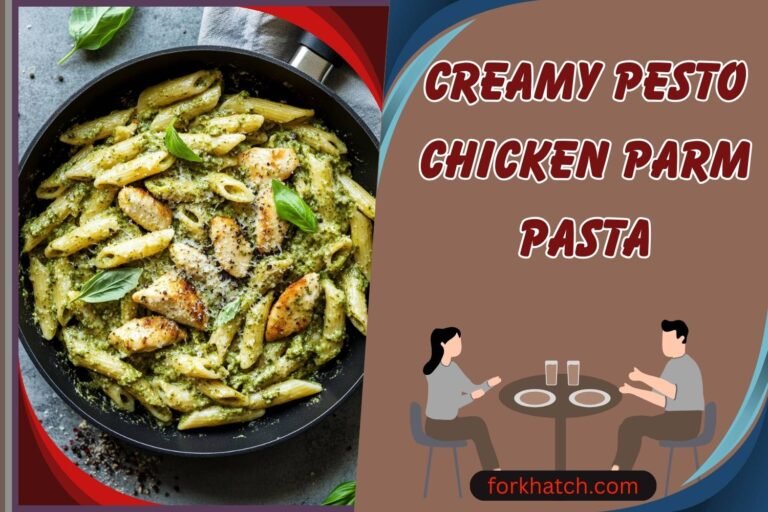 creamy pesto chicken parm pasta