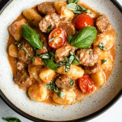 Creamy Sausage and Chorizo Gnocchi – One Pan, So Much Yum!