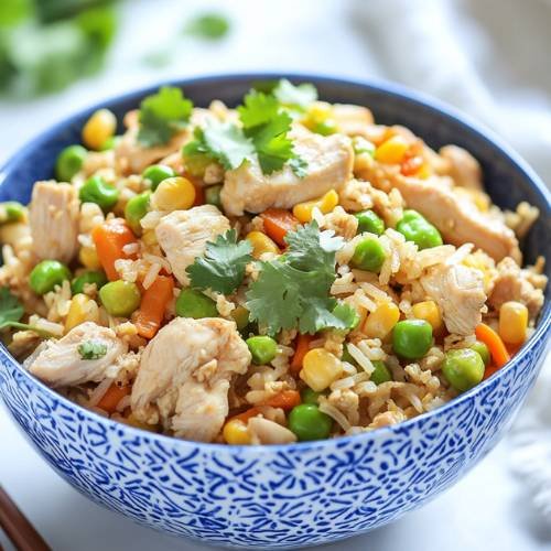 Easy Peaaas-y Chicken Fried Rice (One-Pan Wonder!)