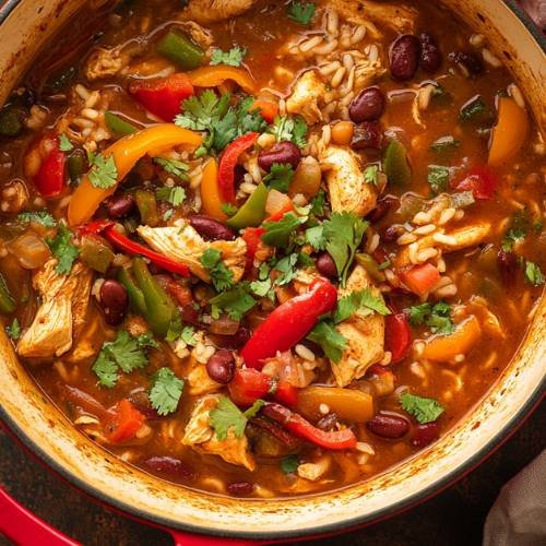FAJITA CHICKEN STEW  – A Cozy Twist on a Classic Favorite