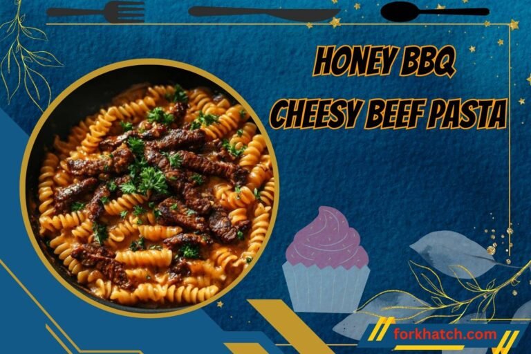 honey bbq cheesy beef pasta