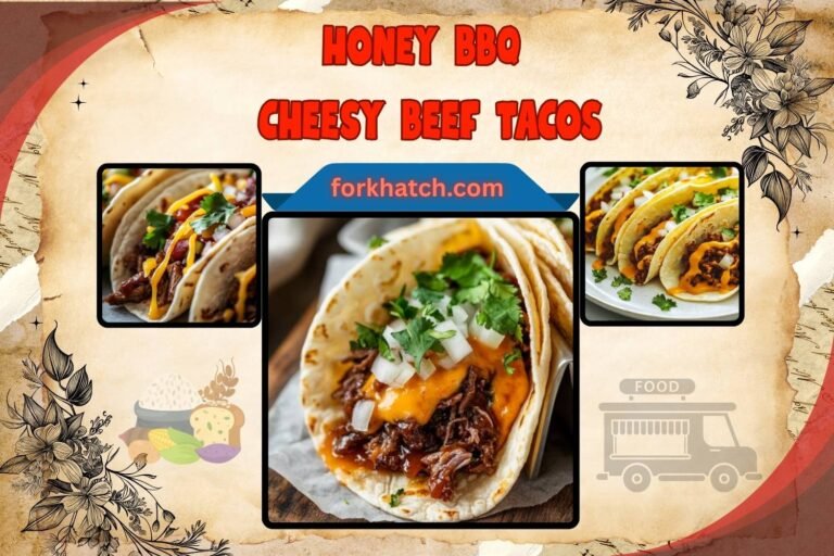honey bbq cheesy beef tacos