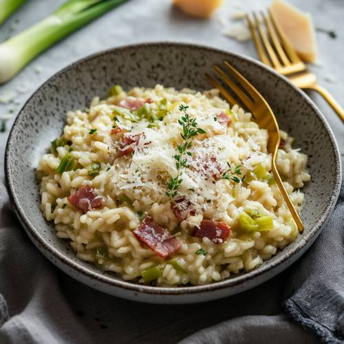 Leeky Bacon Risotto - Forkhatch