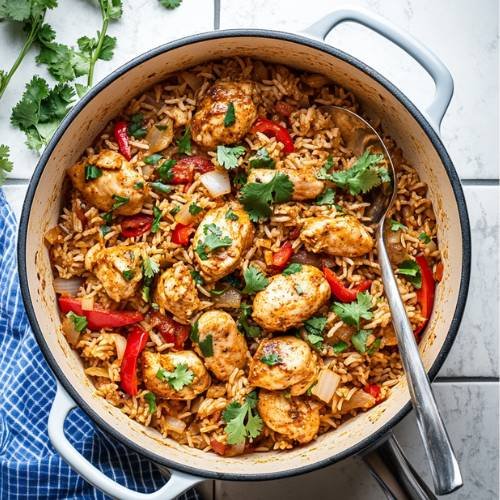 One Pot Chicken Tikka Rice  A Simple, Flavorful Meal!
