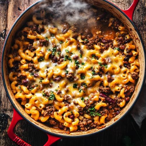 One Pot Chipotle Chilli Mac n Cheese  A Flavorful Twist on Chili Nights!