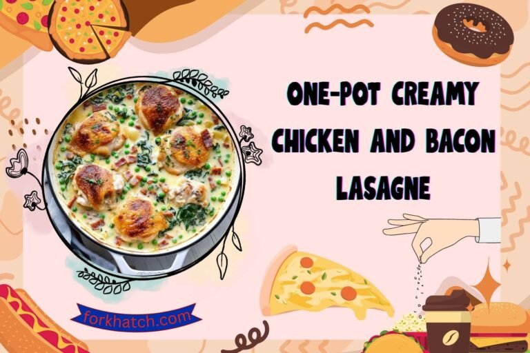 one-pot creamy chicken and bacon lasagne