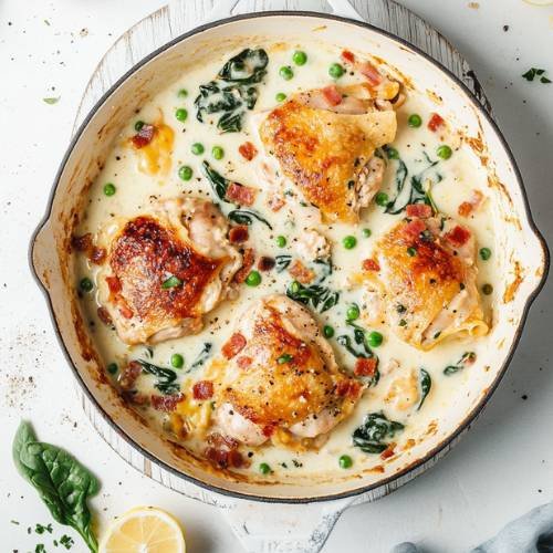One-Pot Creamy Chicken and Bacon Lasagne  A Flavorful Twist on a Classic