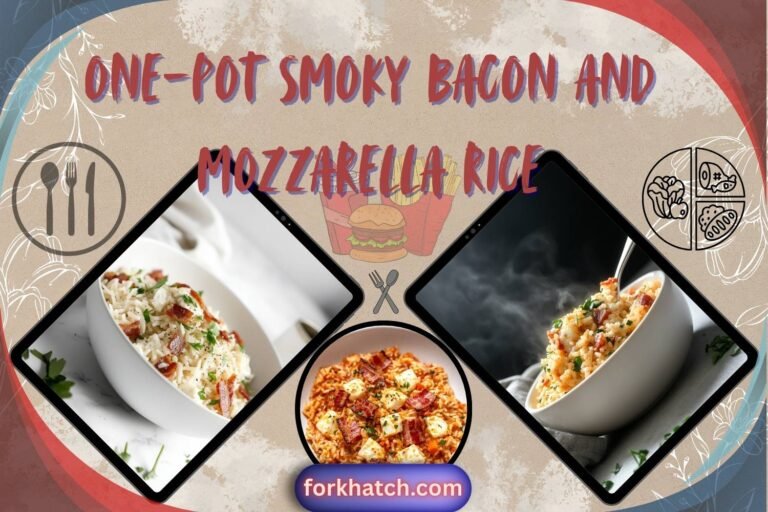 one-pot smoky bacon and mozzarella rice