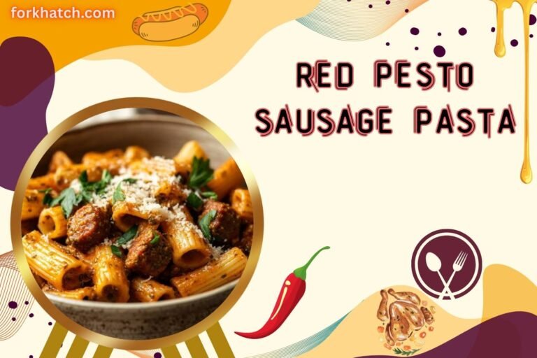 red pesto sausage pasta