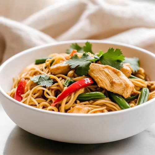Satay Chicken Noodles Recipe