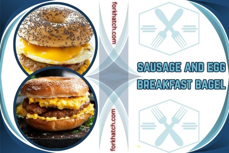 sausage and egg breakfast bagel