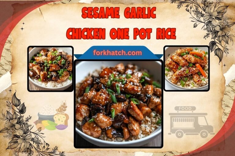 sesame garlic chicken one pot rice