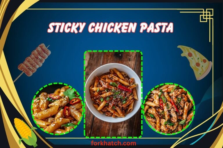 sticky chicken pasta
