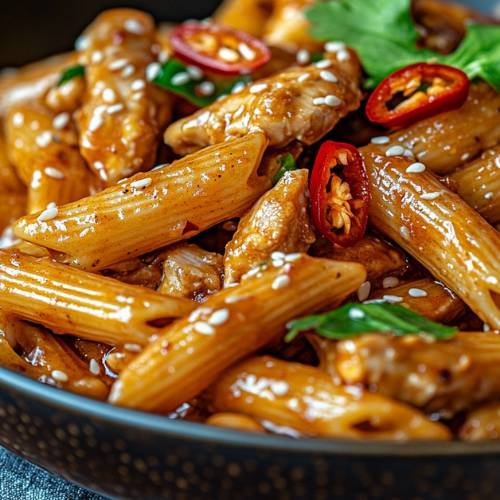 Sticky Chicken Pasta Recipe  A Flavorful and Easy Meal!