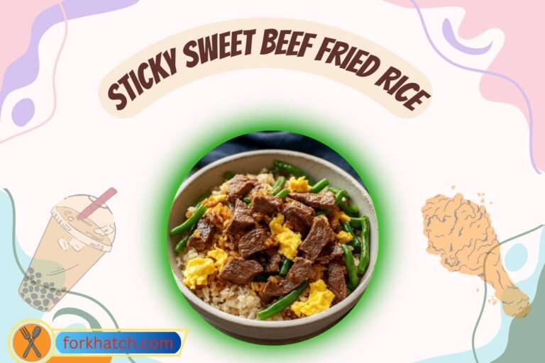 sticky sweet beef fried rice