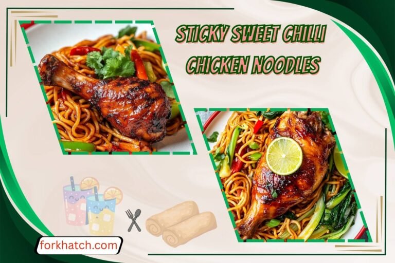 sticky sweet chilli chicken noodles
