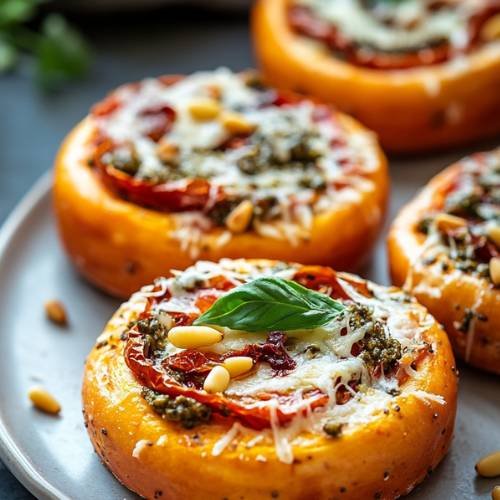Sundried Tomato & Pesto Pizza Bagels  A Quick, Tasty Airfryer Snack