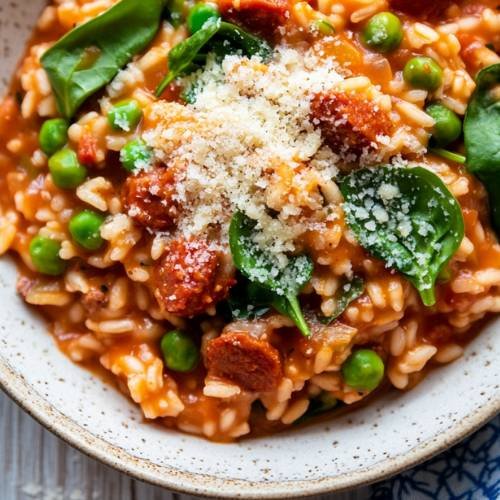 Tomato and Chorizo Risotto  A Flavorful and Hearty Dish