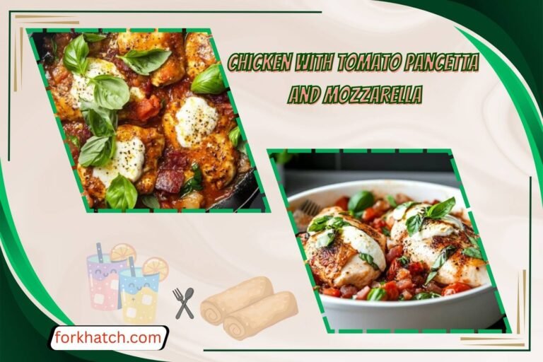 chicken with tomato pancetta and mozzarella