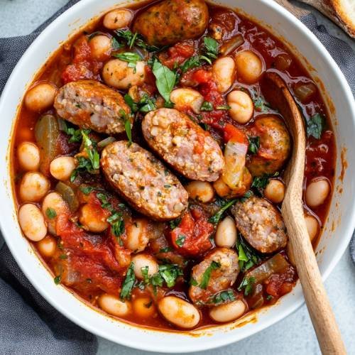 Sausage and Cannellini Bean Stew  A Hearty Winter Comfort