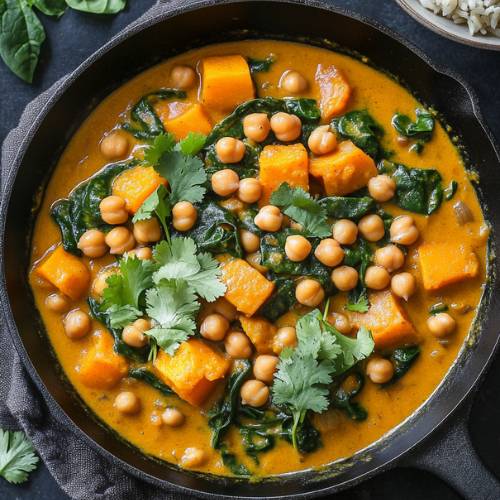 Sweet Potato Chickpea and Spinach Curry Recipe A Flavorful & Nutritious ...