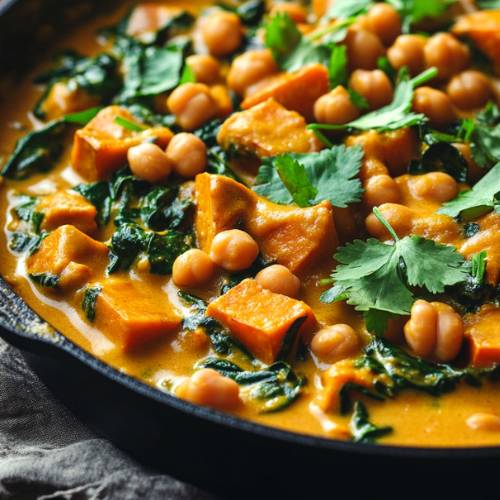 Sweet Potato Chickpea and Spinach Curry Recipe A Flavorful & Nutritious ...