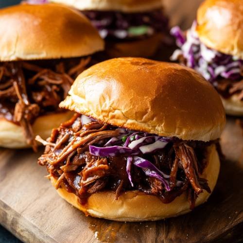 BBQ Chipotle Pulled Beef Sandwiches 