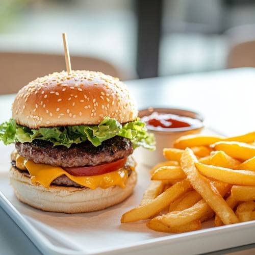 Classic Burger and Chips Recipe 