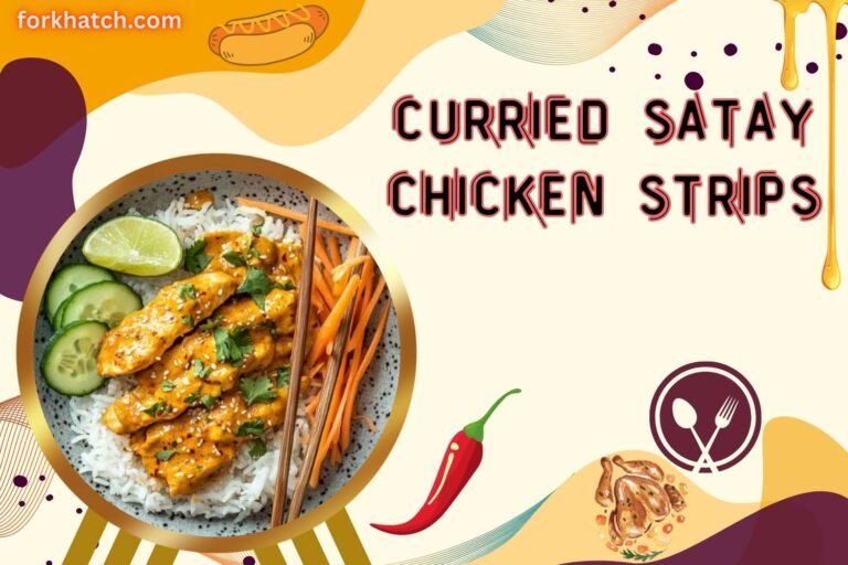 curried satay chicken strips