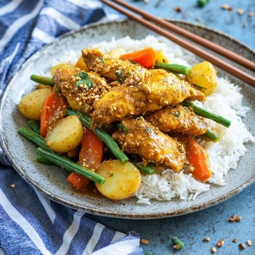 Curried Satay Chicken Strips: A Flavorful, Protein-Packed Delight! 