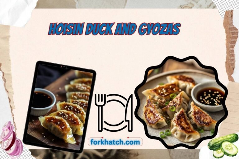 hoisin duck and gyozas