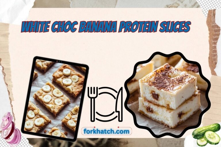white choc banana protein slices