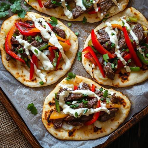 Beef Fajita Flatbreads