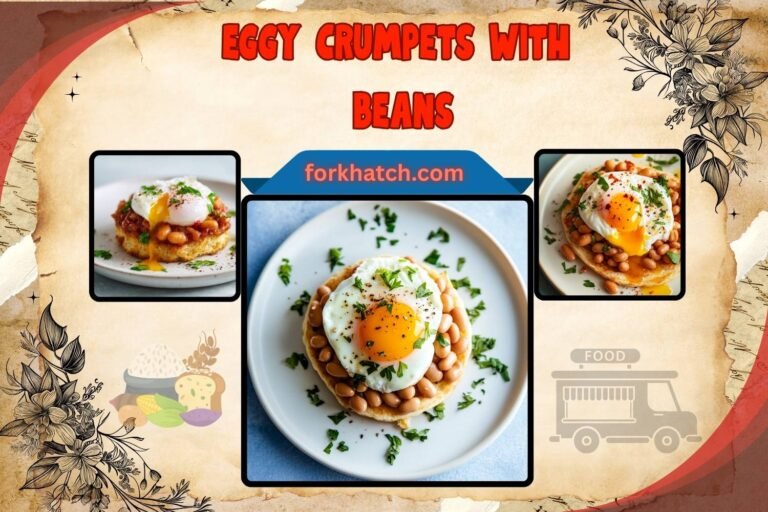 eggy crumpets with beans