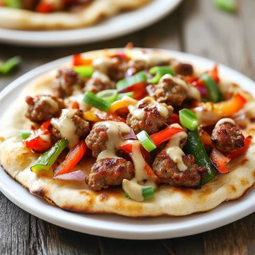 Honey Chipotle Beef Sausage Flatbreads