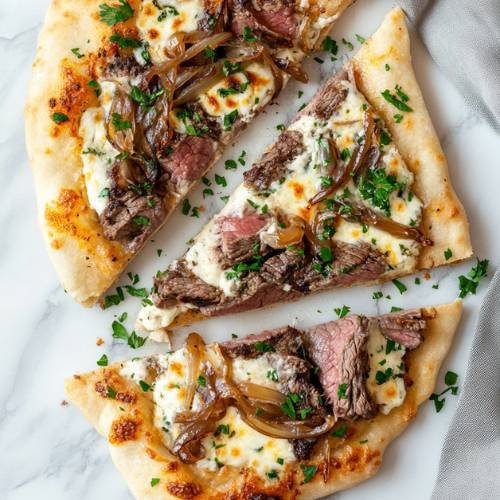 Steak and Caramelised Onion Flatbreads