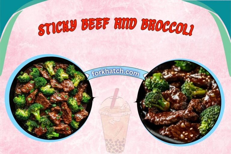 sticky beef and broccoli