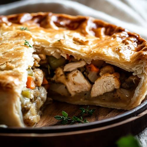 Chicken and Stuffing Pie – Creamy, Comforting & Easy Homemade Dinner Recipe