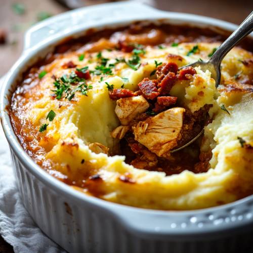 Paprika Chicken Chorizo Mash Pie – Creamy, Smoky & High-Protein Comfort Food