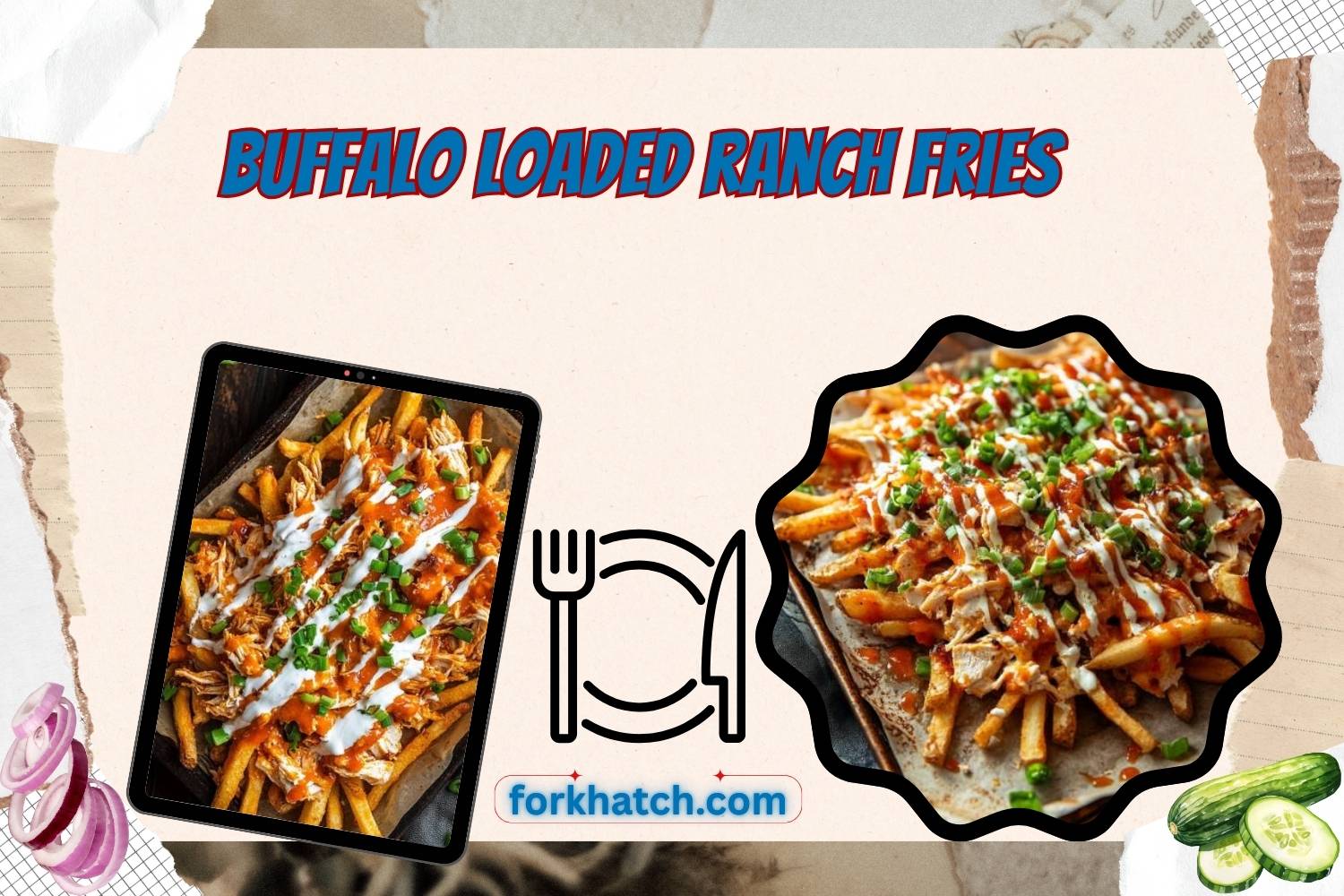 Buffalo Loaded Ranch Fries – Crispy Cheesy Buffalo Chicken Fries Recipe ...